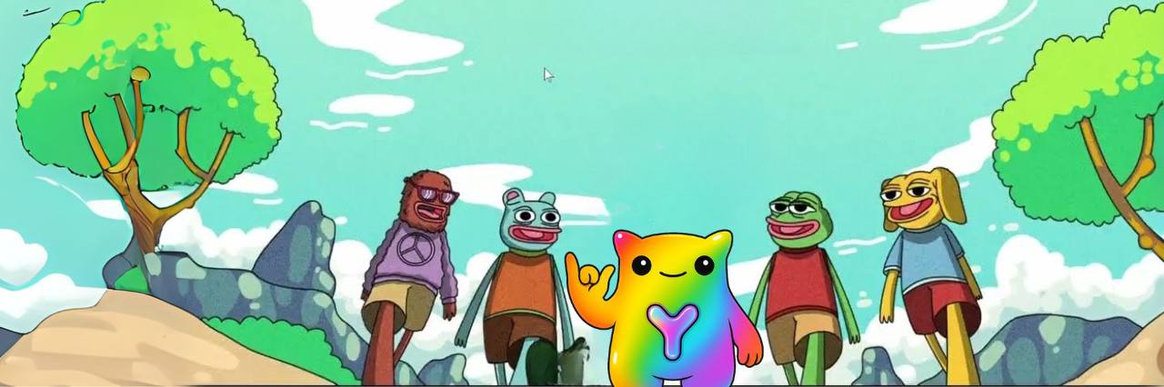 YOLO mascot floating